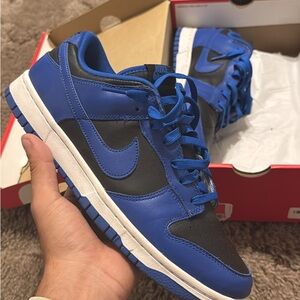 Nike Blue and Black Dunk Low Sneakers